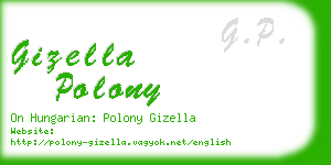 gizella polony business card